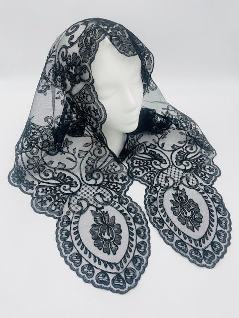 Black Brillante Spanish Veil