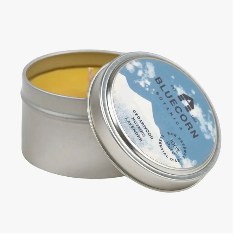 Cedarwood &amp; Nutmeg &amp; Lavender Botanica Beeswax Candle | 6 oz Travel Tin