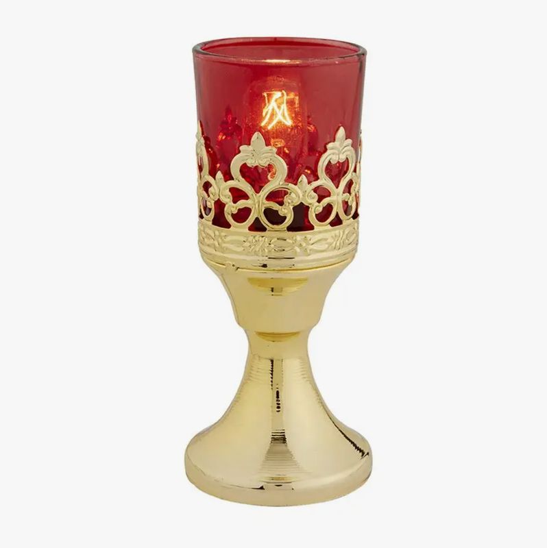 Votive Glass Holder with Electric Light