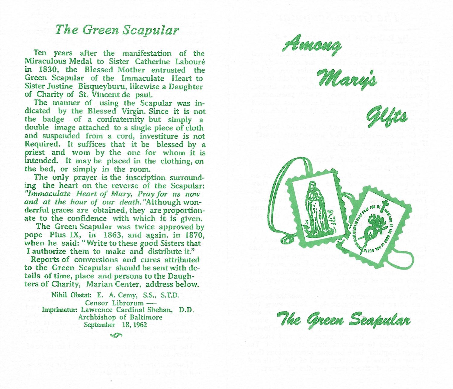 Green Scapular (English)
