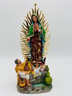 Virgin of Guadalupe Statue with Juan Diego