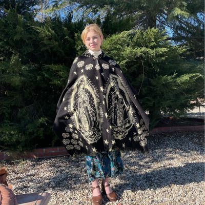 Ladies Guadalupe Poncho with Hoodie  (46″ x 42″)