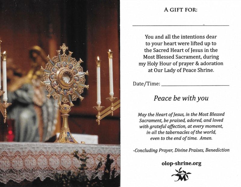 Our Lady of Peace Adoration Blessing Cards