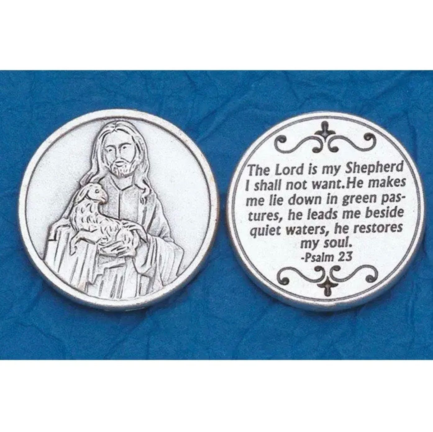 Jesus the Good Shepherd pocket prayer token/coin