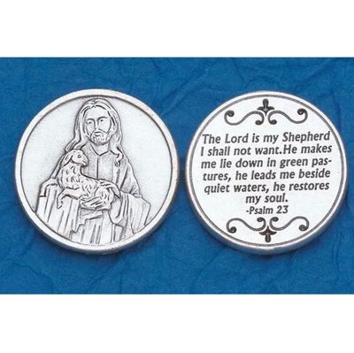 Jesus the Good Shepherd pocket prayer token/coin