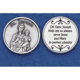 St Joseph pocket prayer token/coin