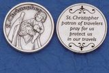 St Christopher pocket prayer token/coin