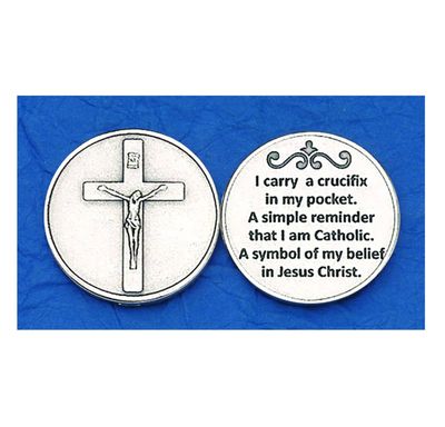 &quot;Crucifix in My Pocket&quot; pocket prayer token/coin