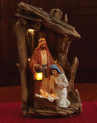 Luminous Nativity Figurine