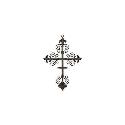 Fleur De Lis Cross Wall Sconce