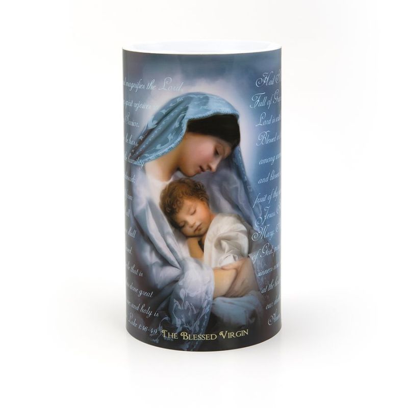 LED Candle 4x7 - Immaculate Heart of Mary