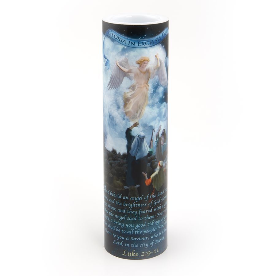 LED Candle - Christmas Angels and Shepherds