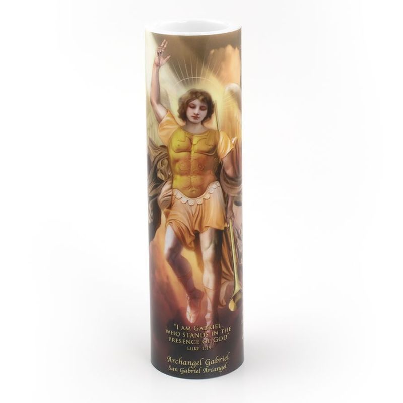 LED Prayer Candle - Archangel St Gabriel