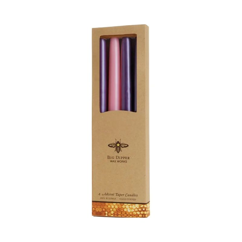 Beeswax Advent Candle Taper Set