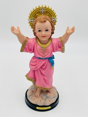 Statue Divino Nino on wooden base 12&quot;