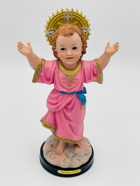 Statue Divino Nino on wooden base 12&quot;