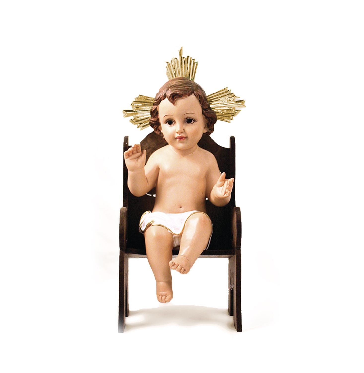 Baby Jesus with removable halo &amp; chair 12&quot;