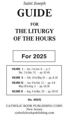 Liturgy of the Hours Guide 2025