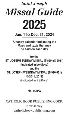 Missal Guide 2025