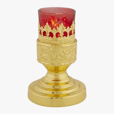 Votive Glass Holder with Electric Light