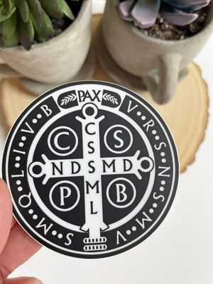 St Benedict Medal Waterproof Sticker