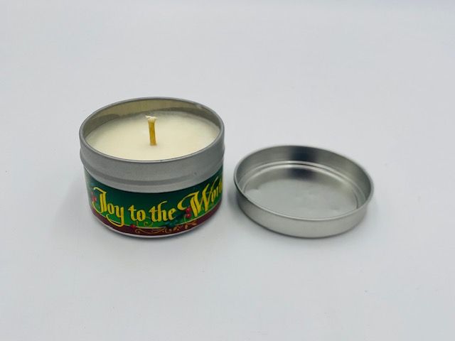 Sweet Myrrh Christmas Candle in Travel Tin