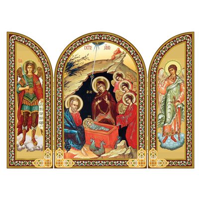 Nativity Triptych with Angels