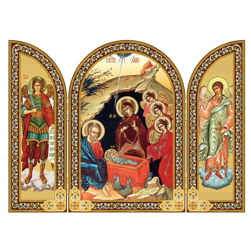 Nativity Triptych with Angels