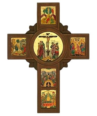 Crucifixion of Jesus Christ and Scenes of His Life Icon