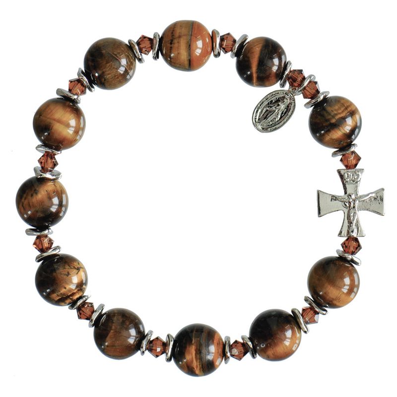 Rosary Bracelet Genuine Tiger Eye10mm
