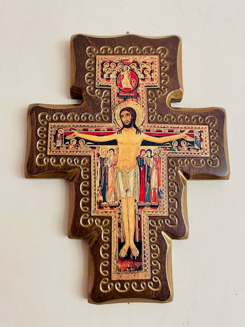 San Damiano Wood Crucifix - 11.5&quot; x 8.5&quot;