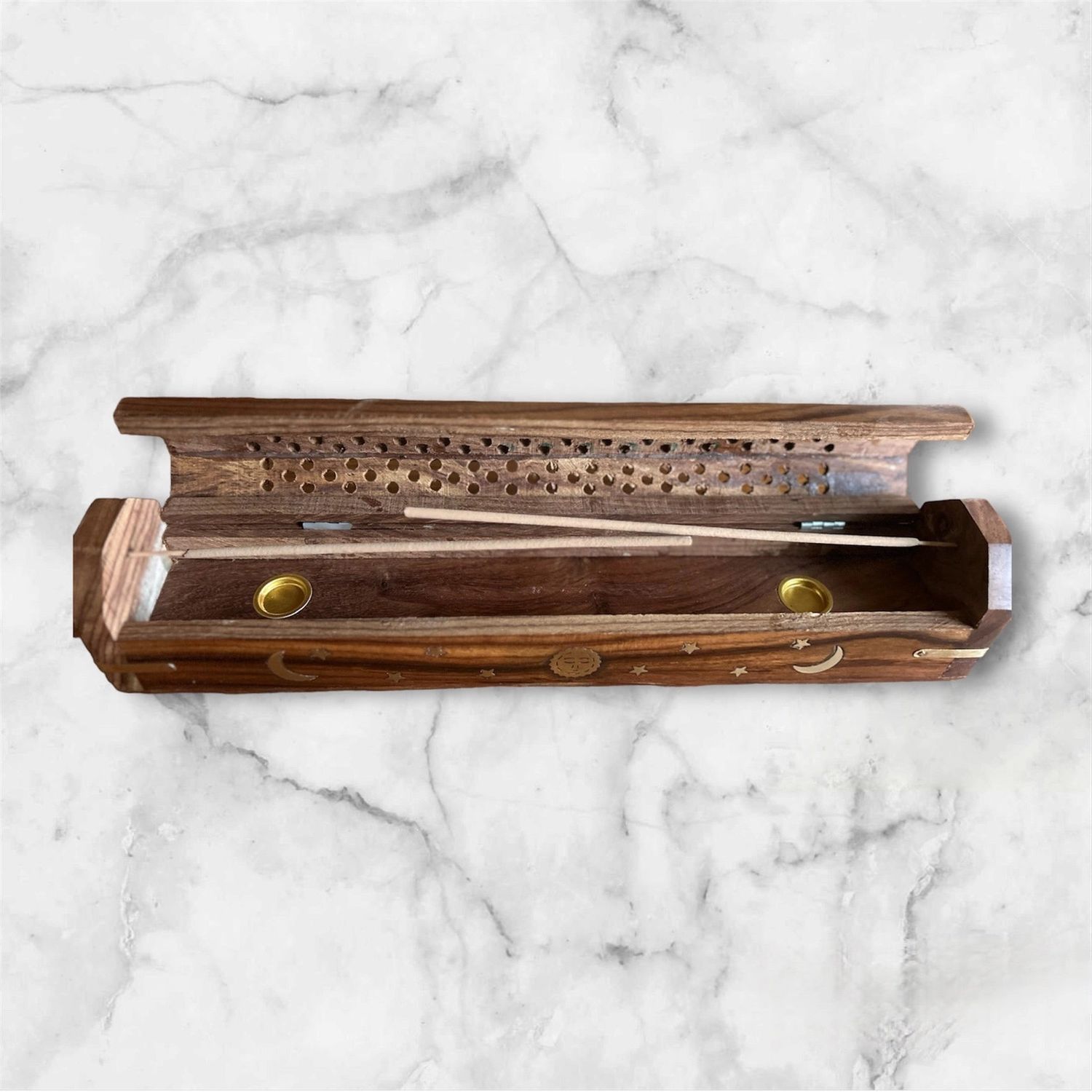 Wooden Ornamental Box Incense Burner