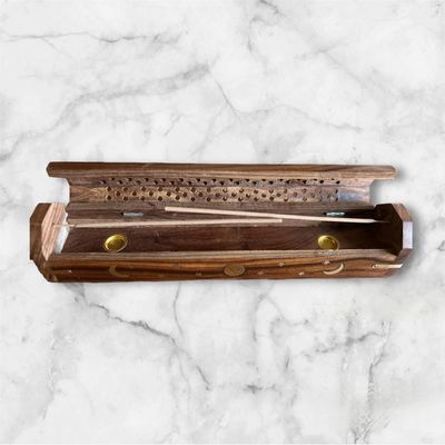 Wooden Ornamental Box Incense Burner
