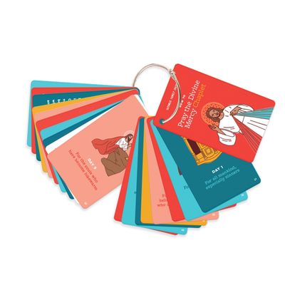 Divine Mercy Chaplet &amp; Novena travel card ring