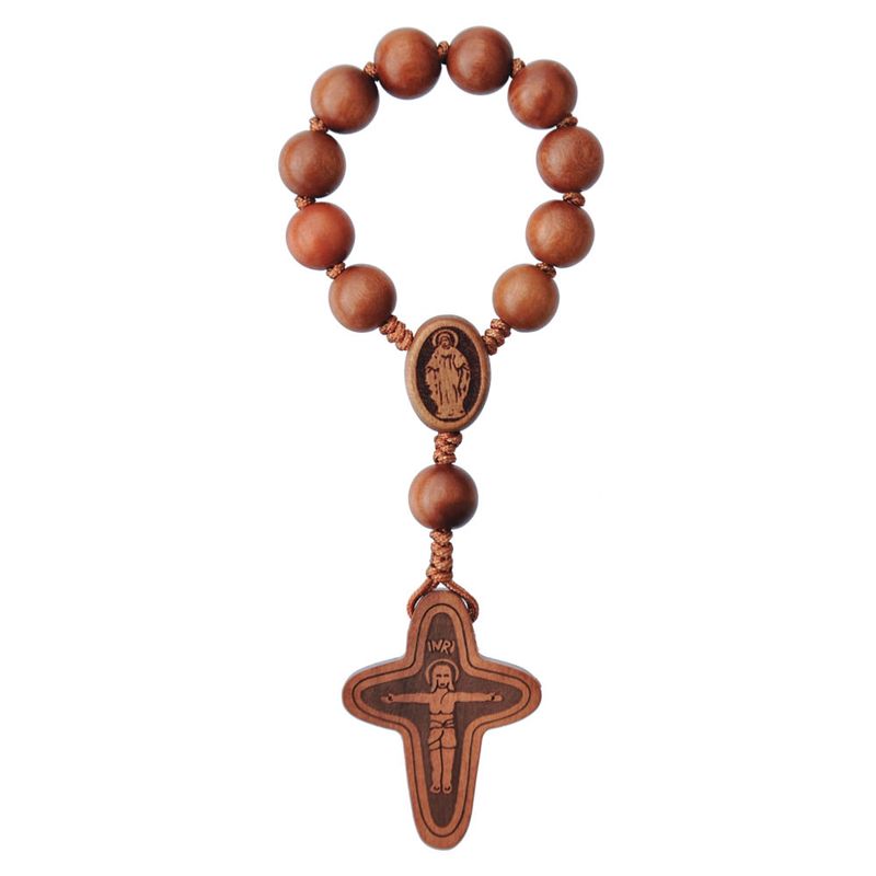 Rosary One Decade Jujube Wood/Carved 8mm