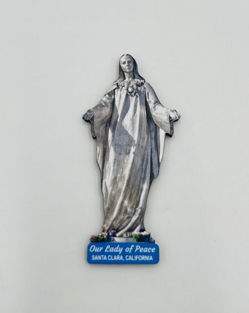 OLOP Magnet/mini plaque- Mary Shrine statue 3 3/4&quot;
