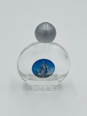 Our Lady of Peace Small Glass Custom Holy Water Bottle