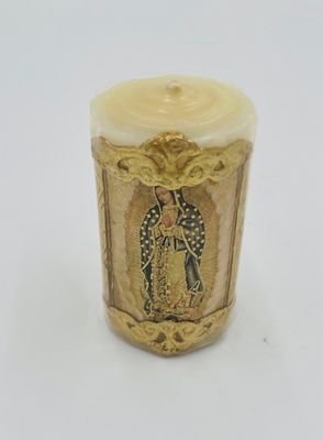 Cirio candle: Our Lady of Guadalupe 2 x 3&quot;