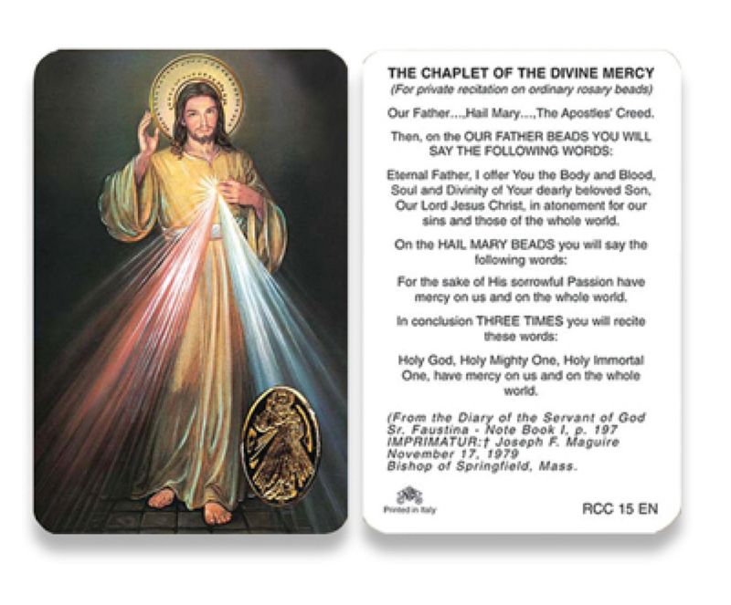HCd Divine Mercy w/medal &amp; DM chaplet prayer