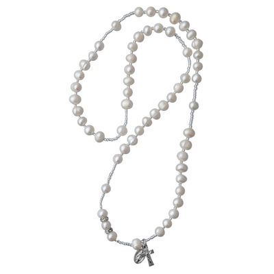 Rosary Necklace Pearl 6mm