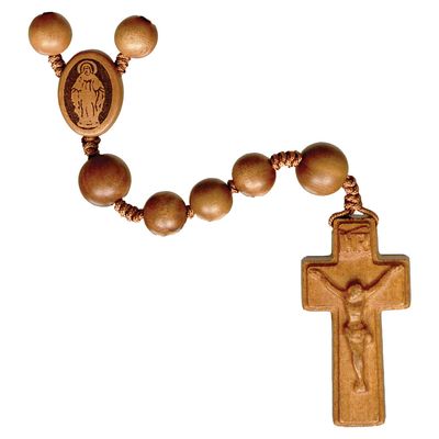 Rosary 5 Decade Light Jujube Wood 10mm