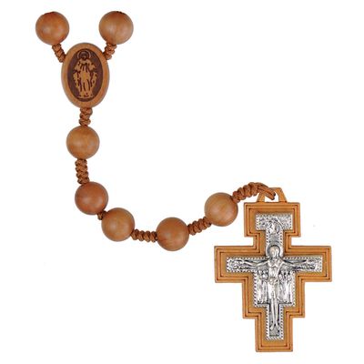 Rosary Franciscan 7-decade Jujube Wood 10mm
