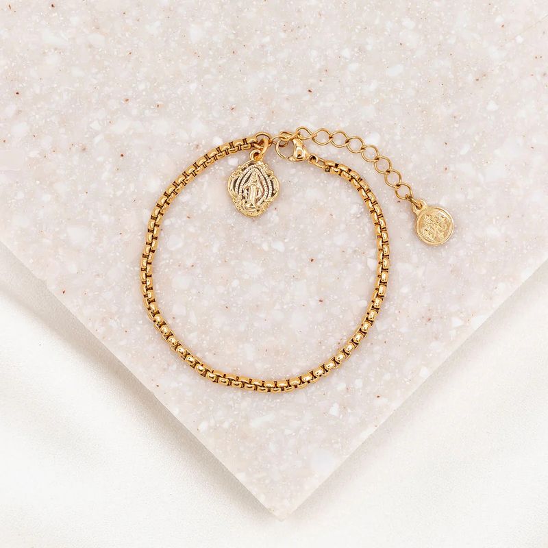 Miraculous Marian Consecration Bracelet - gold tone
