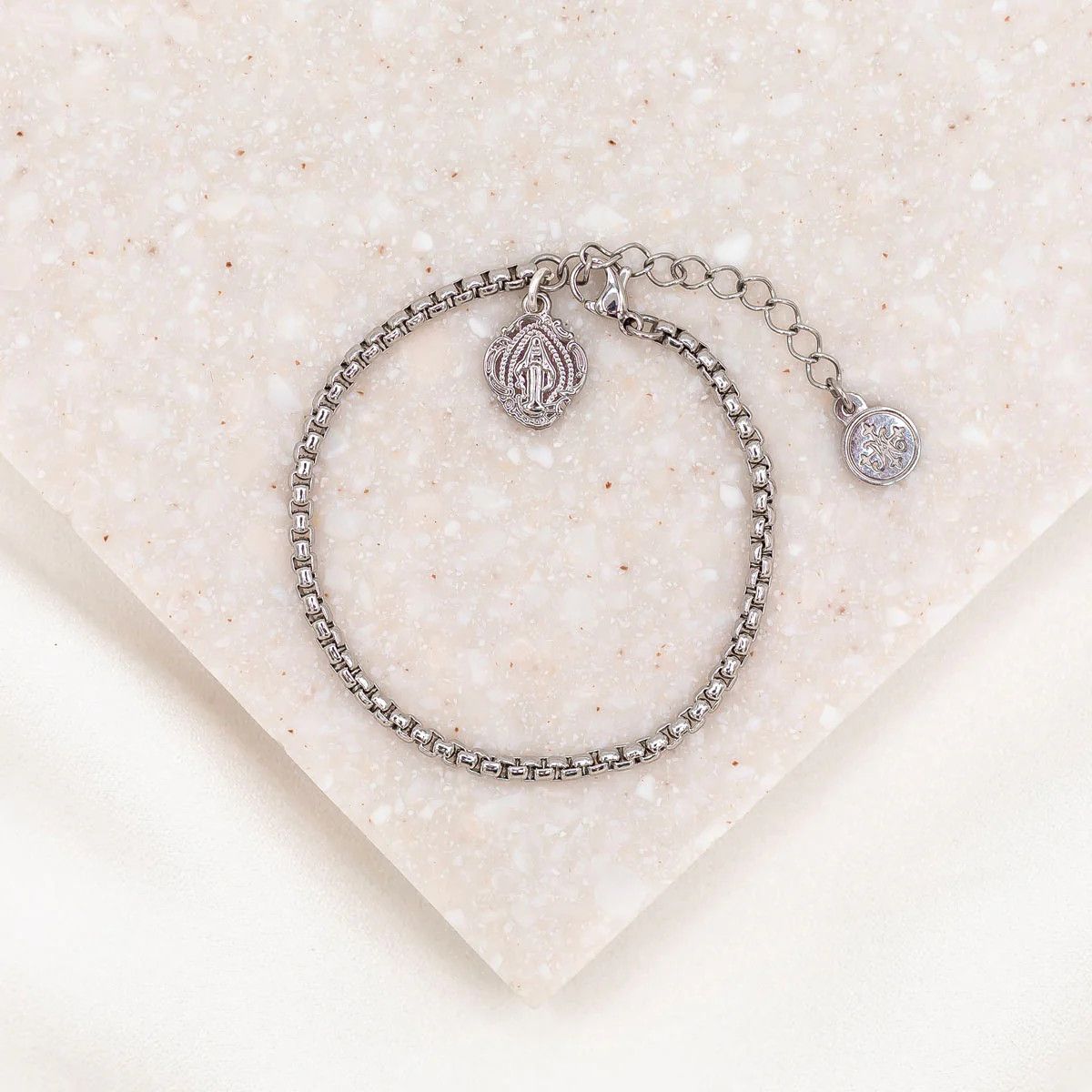 Miraculous Marian Consecration Bracelet - silver tone