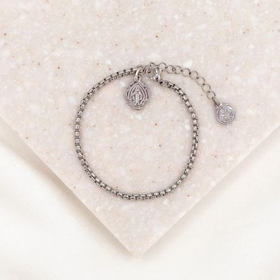 Miraculous Marian Consecration Bracelet - silver tone