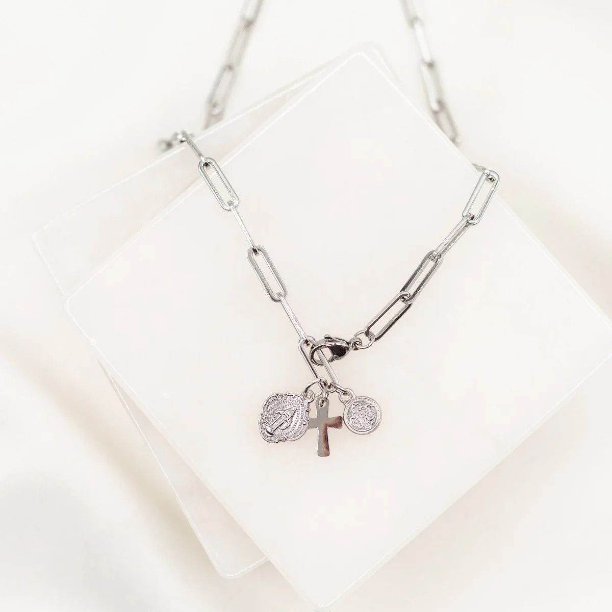 Renewal Consecration Necklace - silver tone