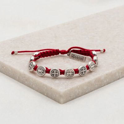 Confirmation Blessing Bracelet - red/silver