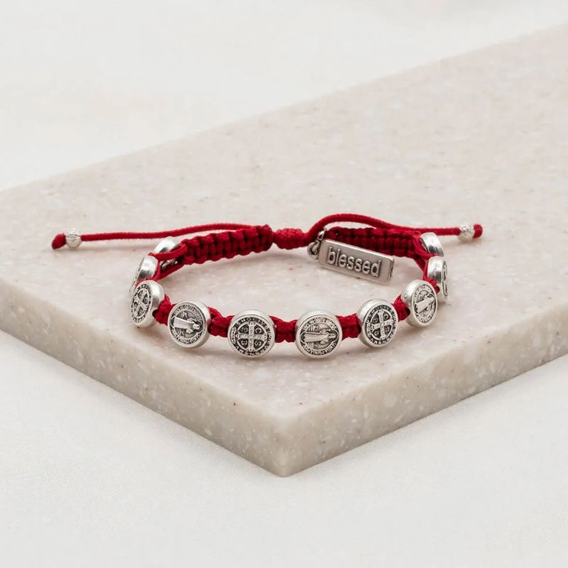 Confirmation Blessing Bracelet - red/silver