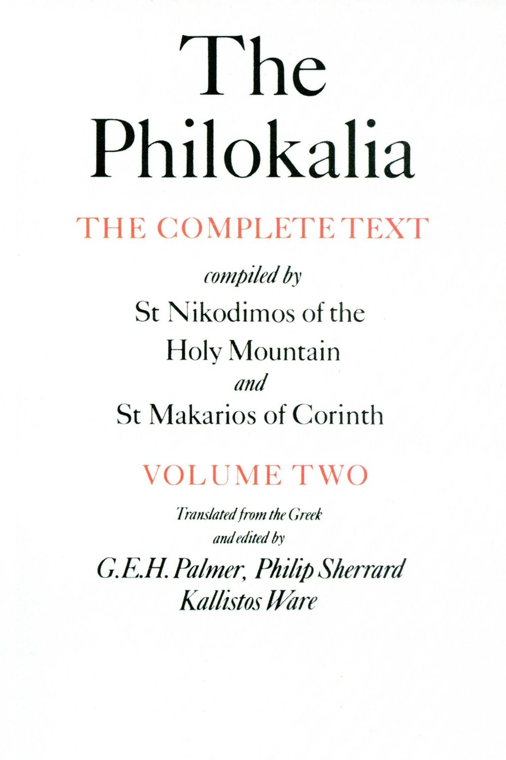 Philokalia Vol 2