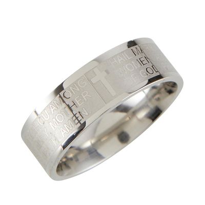 Ring stainless steel &quot;Hail Mary&quot; (assorted sizes)
